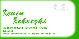 kevin rekeczki business card